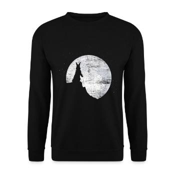 Bunny moon - Unisex Sweatshirt - black - Front - Alina (178cm) & Michal (187cm)