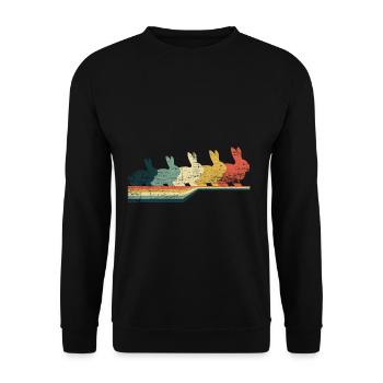 Hare - Unisex Sweatshirt - black - Front - Alina (178cm) & Michal (187cm)