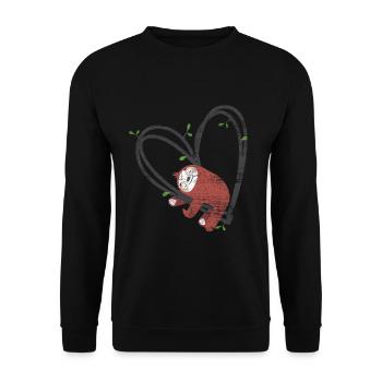 Amour paresseux - Sweat-shirt Unisexe - noir - Devant - Alina (178cm) & Michal (187cm)