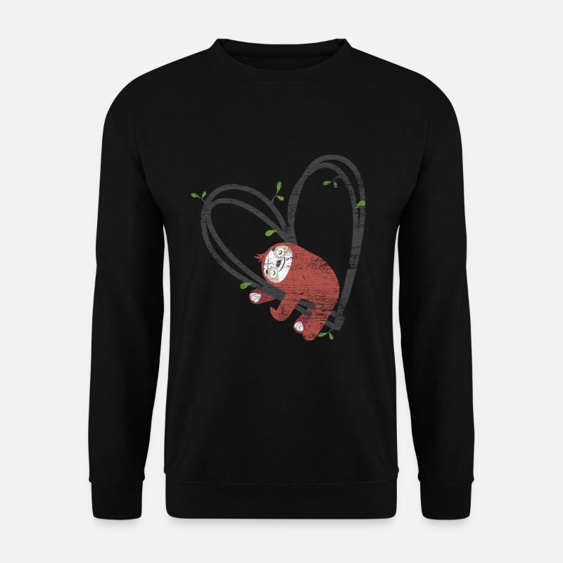Faultier Liebe - Unisex Pullover - Schwarz