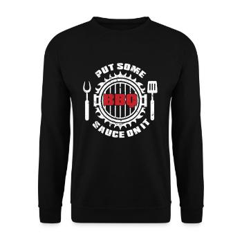 Bbq sauce - Unisex Sweatshirt - black - Front - Alina (178cm) & Michal (187cm)