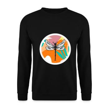 Amoureux des animaux libellule - Sweat-shirt Unisexe - noir - Devant - Alina (178cm) & Michal (187cm)