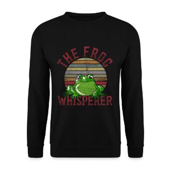 Grenouille Whisperer - Sweat-shirt Unisexe - noir - Devant - Alina (178cm) & Michal (187cm)