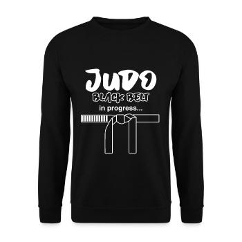 Badge de judo - Sweat-shirt Unisexe - noir - Devant - Alina (178cm) & Michal (187cm)