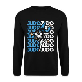 judo - Unisex Sweatshirt - black - Front - Alina (178cm) & Michal (187cm)