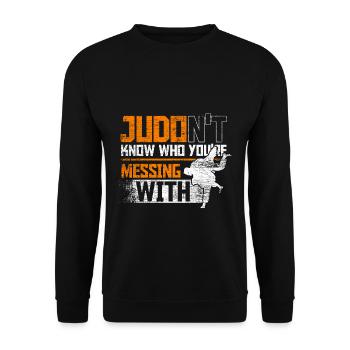 judo - Unisex Sweatshirt - black - Front - Alina (178cm) & Michal (187cm)