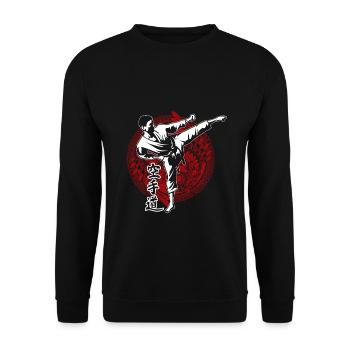 karaté - Sweat-shirt Unisexe - noir - Devant - Alina (178cm) & Michal (187cm)