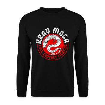 Krav Maga - Unisex Sweatshirt - black - Front - Alina (178cm) & Michal (187cm)