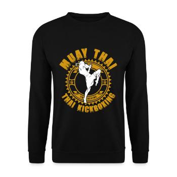 Muay Thai - Sweat-shirt Unisexe - noir - Devant - Alina (178cm) & Michal (187cm)