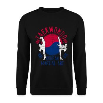Taekwondo Corée - Sweat-shirt Unisexe - noir - Devant - Alina (178cm) & Michal (187cm)