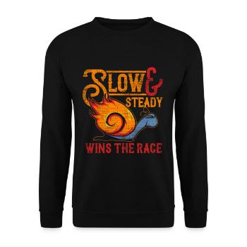 Escargot - Sweat-shirt Unisexe - noir - Devant - Alina (178cm) & Michal (187cm)