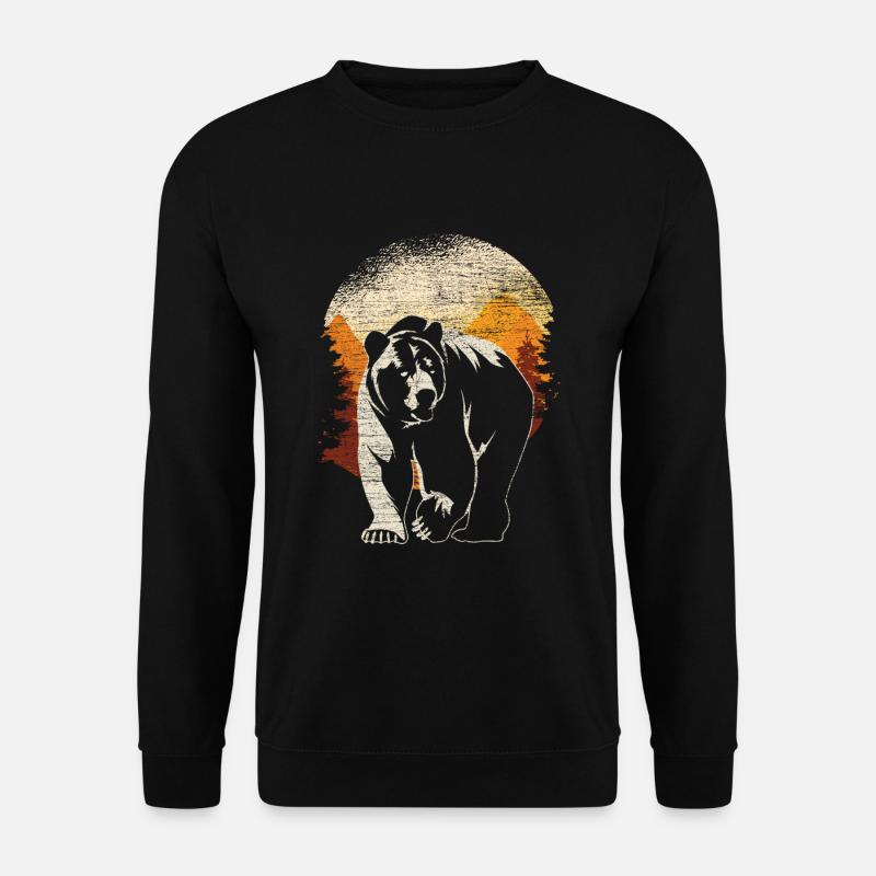 Bär Braunbär Wald - Unisex Pullover - Schwarz