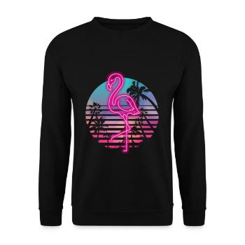Flamingo Miami - Unisex Sweatshirt - black - Front - Alina (178cm) & Michal (187cm)