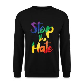 LGBT - Unisex Pullover - Schwarz - Vorne - Alina (178cm) & Michal (187cm)