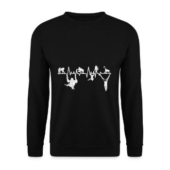 Le battement du cœur du singe - Sweat-shirt Unisexe - noir - Devant - Alina (178cm) & Michal (187cm)