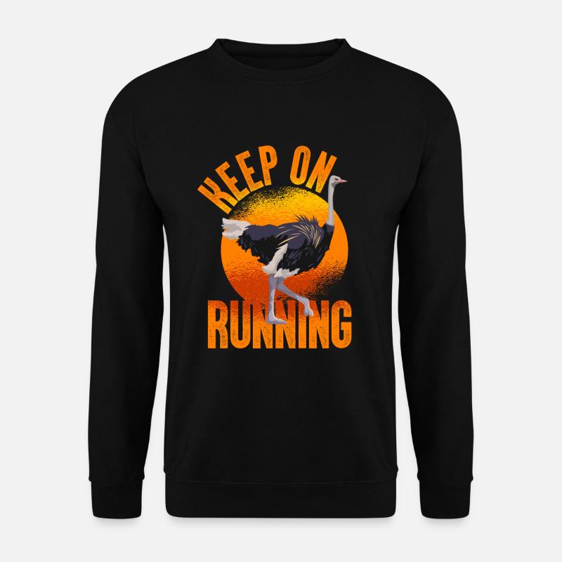 Strauß Ausdauer Laufen - Unisex Pullover - Schwarz
