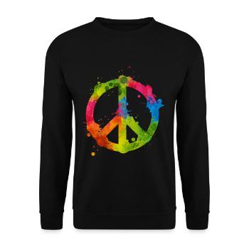 Symbole de paix - Sweat-shirt Unisexe - noir - Devant - Alina (178cm) & Michal (187cm)