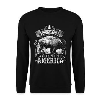 buffle - Sweat-shirt Unisexe - noir - Devant - Alina (178cm) & Michal (187cm)