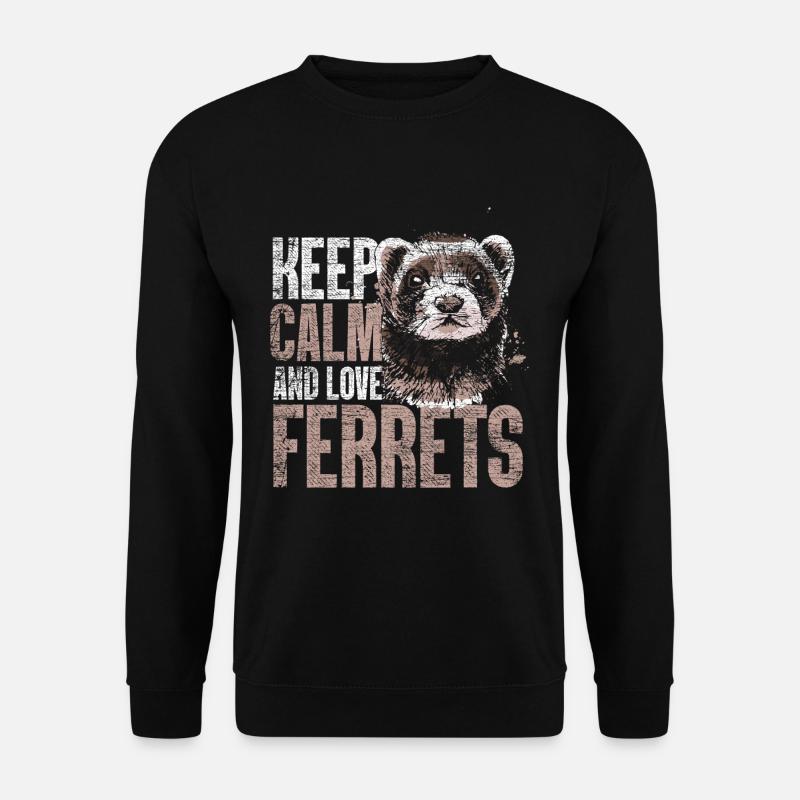 Frettchen Stress - Unisex Pullover - Schwarz