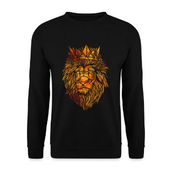 Couronne de lion - Sweat-shirt Unisexe - noir - Devant - Alina (178cm) & Michal (187cm)