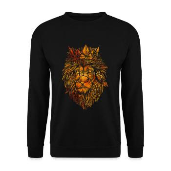 Lion king crown - Unisex Sweatshirt - black - Front - Alina (178cm) & Michal (187cm)