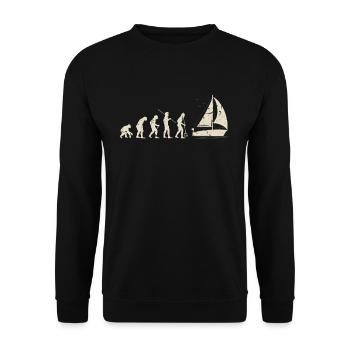 Segeln Evolution - Unisex Pullover - Schwarz - Vorne - Alina (178cm) & Michal (187cm)