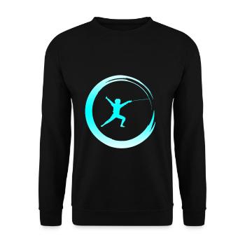 Fechten Fechter - Unisex Pullover - Schwarz - Vorne - Alina (178cm) & Michal (187cm)