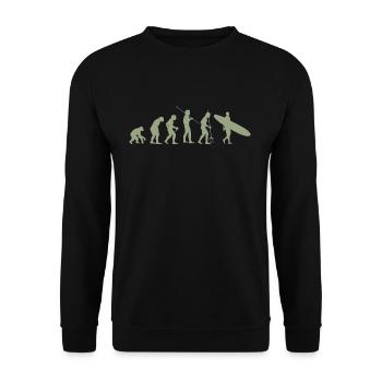 Surfen Evolution - Unisex Pullover - Schwarz - Vorne - Alina (178cm) & Michal (187cm)
