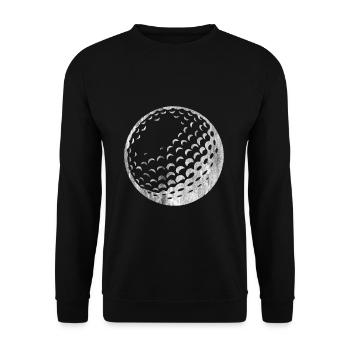 Golf Golf Ball - Unisex Sweatshirt - black - Front - Alina (178cm) & Michal (187cm)