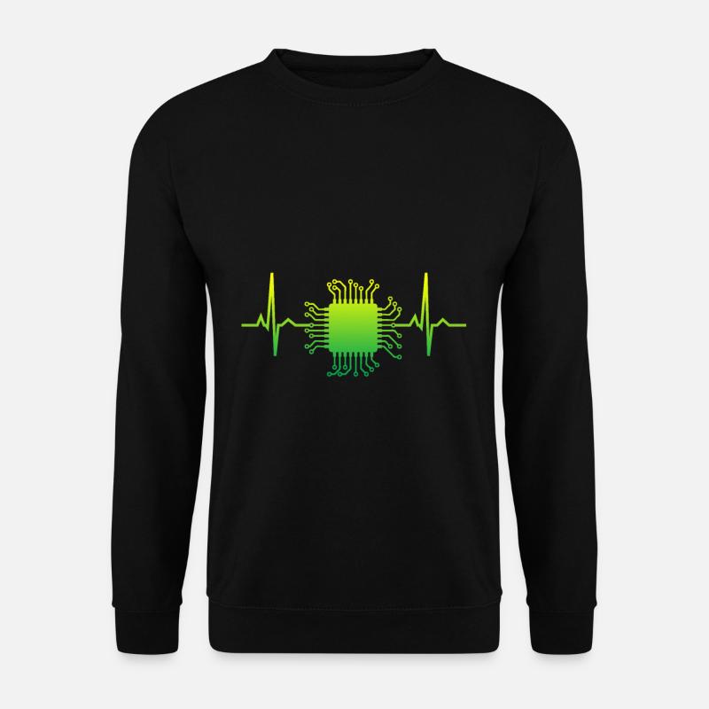 Computer Science Heartbeat - Unisex Sweatshirt - black