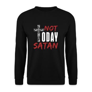 devil - Unisex Sweatshirt - black - Front - Alina (178cm) & Michal (187cm)