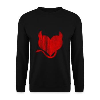 devil - Unisex Sweatshirt - black - Front - Alina (178cm) & Michal (187cm)