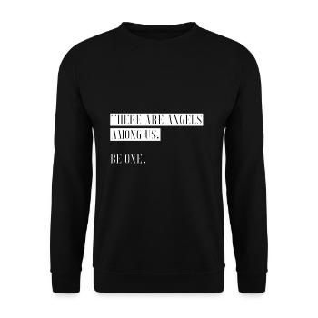 ange - Sweat-shirt Unisexe - noir - Devant - Alina (178cm) & Michal (187cm)