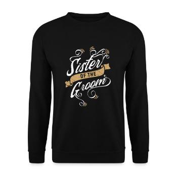 Groom sister brother - Unisex Sweatshirt - black - Front - Alina (178cm) & Michal (187cm)