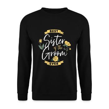 Soutien de mariage soeur marié - Sweat-shirt Unisexe - noir - Devant - Alina (178cm) & Michal (187cm)