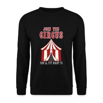Zirkus Clown - Unisex Pullover - Schwarz - Vorne - Alina (178cm) & Michal (187cm)