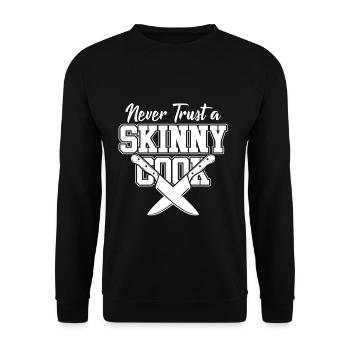cuisinier - Sweat-shirt Unisexe - noir - Devant - Alina (178cm) & Michal (187cm)