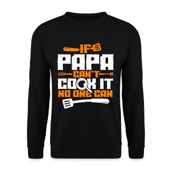 Koch Papa - Unisex Pullover - Schwarz - Vorne - Alina (178cm) & Michal (187cm)