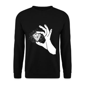 Goldsmith diamonds - Unisex Sweatshirt - black - Front - Alina (178cm) & Michal (187cm)
