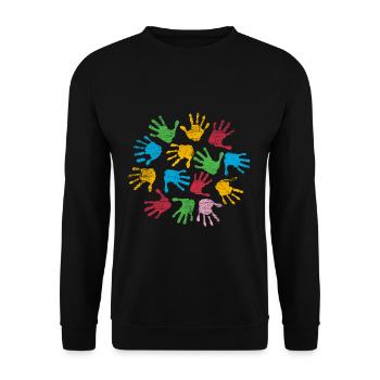 Kindergarten Colors - Unisex Sweatshirt - black - Front - Alina (178cm) & Michal (187cm)