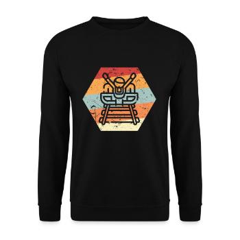 Roller Coaster Amusement Park - Unisex Sweatshirt - black - Front - Alina (178cm) & Michal (187cm)