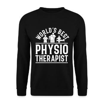 Physiotherapist Fun - Unisex Sweatshirt - black - Front - Alina (178cm) & Michal (187cm)