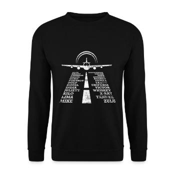 Pilot Globus - Unisex Pullover - Schwarz - Vorne - Alina (178cm) & Michal (187cm)