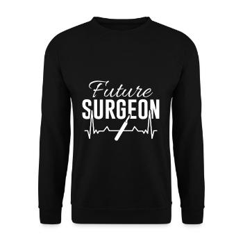 Surgeon Student - Unisex Sweatshirt - black - Front - Alina (178cm) & Michal (187cm)