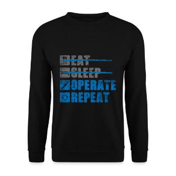 Surgeon - Unisex Sweatshirt - black - Front - Alina (178cm) & Michal (187cm)