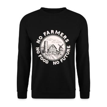 Farmer agriculture - Unisex Sweatshirt - black - Front - Alina (178cm) & Michal (187cm)