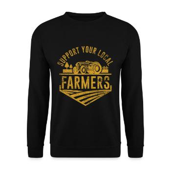 Farmer farm - Unisex Sweatshirt - black - Front - Alina (178cm) & Michal (187cm)