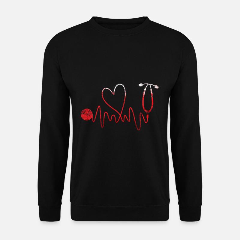 Arzt Puls Herz - Unisex Pullover - Schwarz