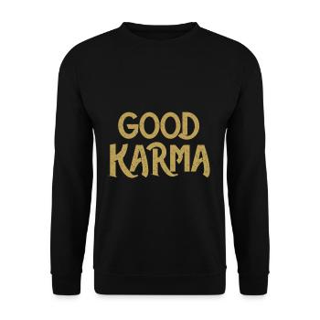 meditation - Unisex Sweatshirt - black - Front - Alina (178cm) & Michal (187cm)