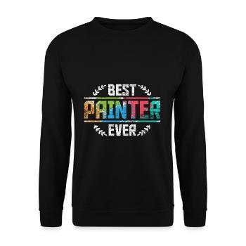 Painter hero - Unisex Sweatshirt - black - Front - Alina (178cm) & Michal (187cm)